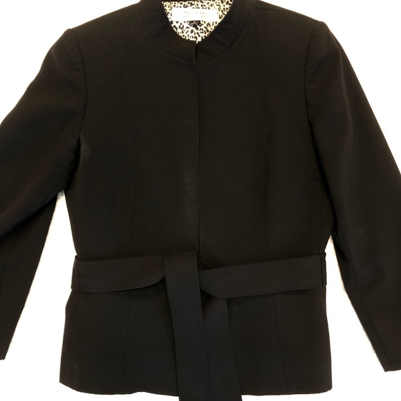 Tahari short belted black jacket. SZ 4 - Picture 6 of 7